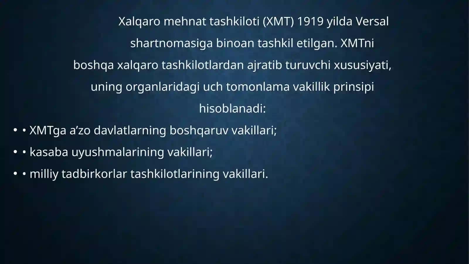 XALQARO MEHNAT TASHKILOTI 3