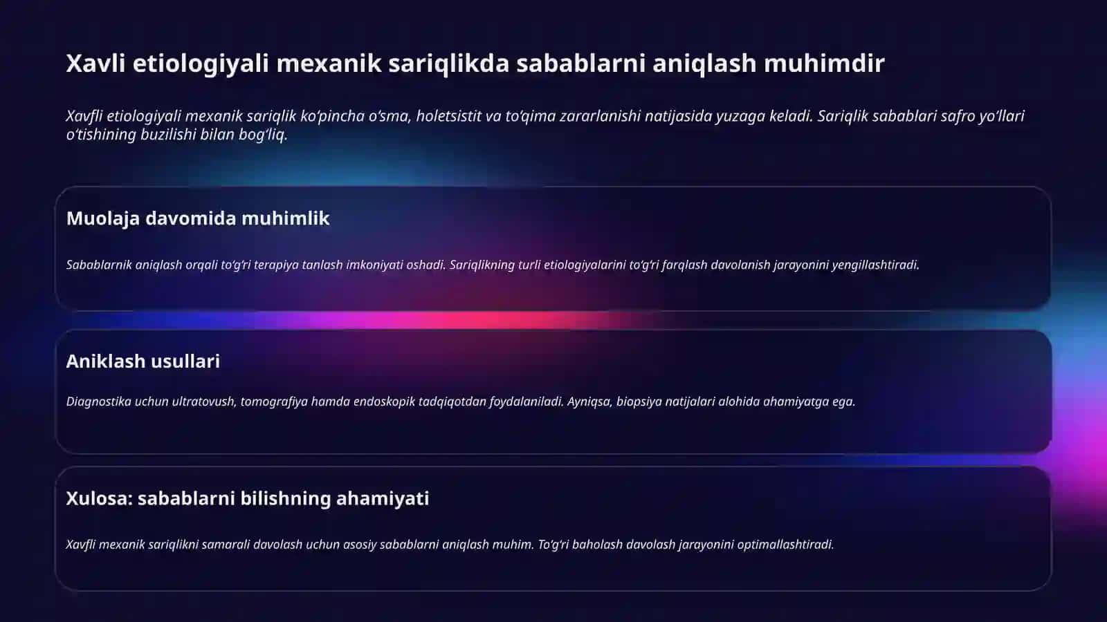 Xavli etiologiyali mexanik sariqlik 3