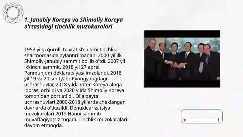Janubiy Koreya tashqi siyosatida diplomatik muzokaralar 3