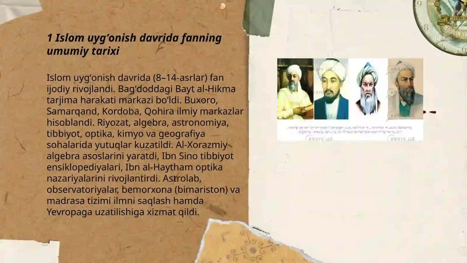 Islom uygʻonish davrida fan 3