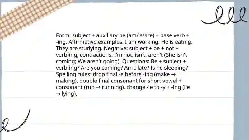 Present continuous 3