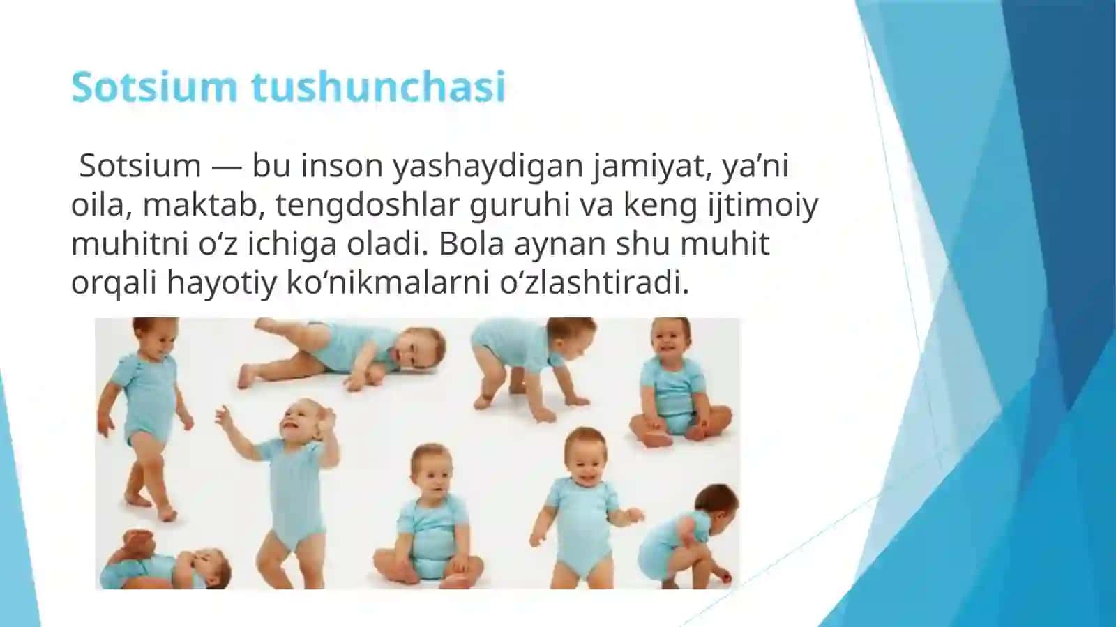 Bolaning sotsiumda rivojlanishi. 3