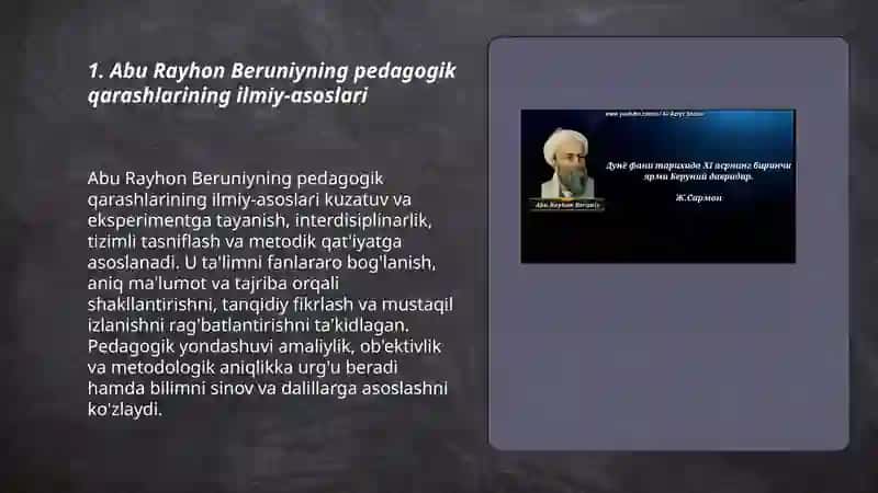Abu Rayhon Beruniyning pedagogik qarashlari 3