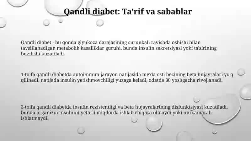Qandli diabet 3