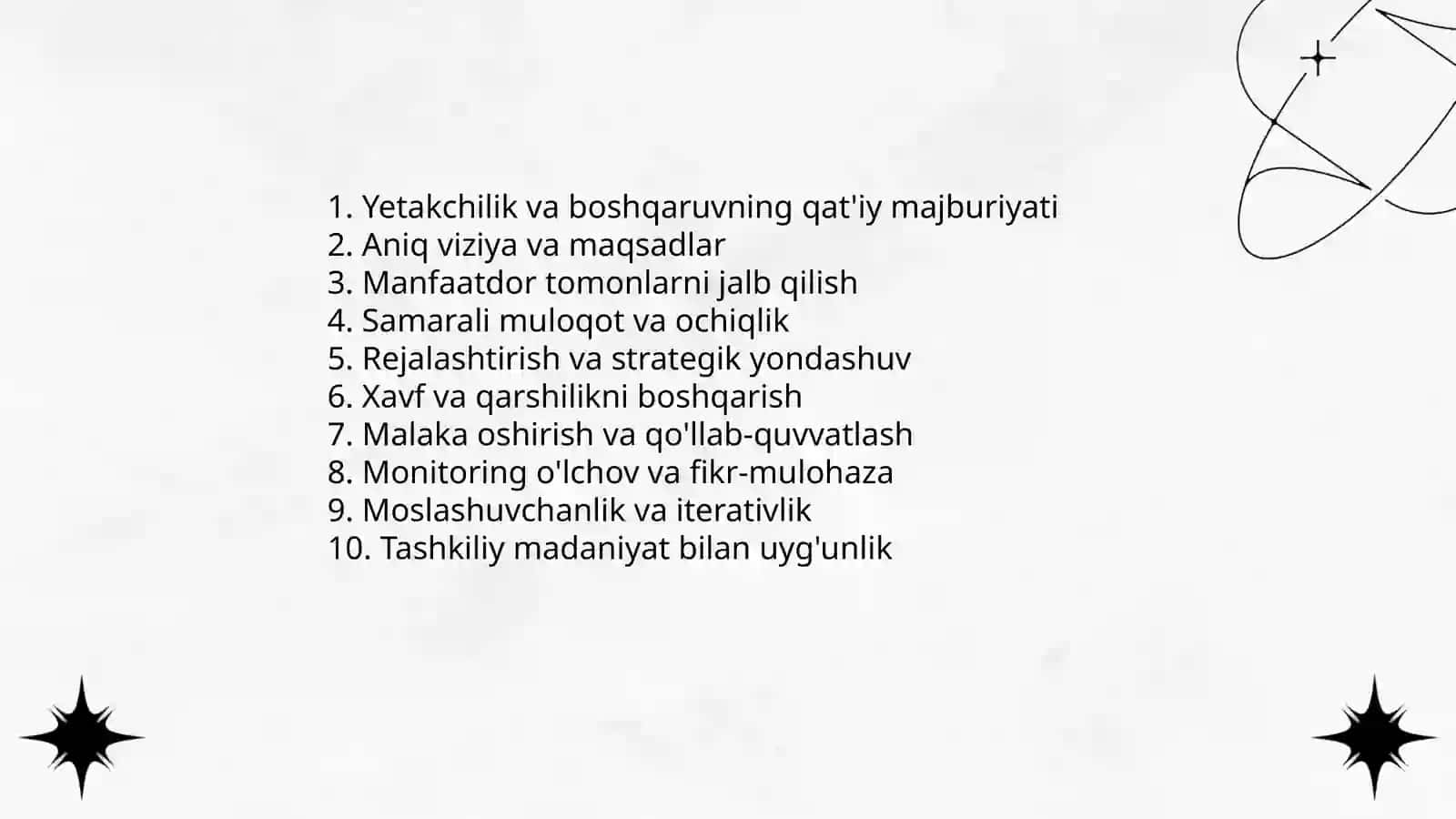 O'zgarishlarni boshqarish 3