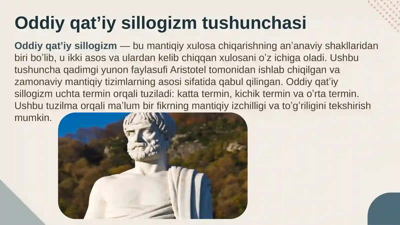 Oddiy qatʼiy sillogizm 3