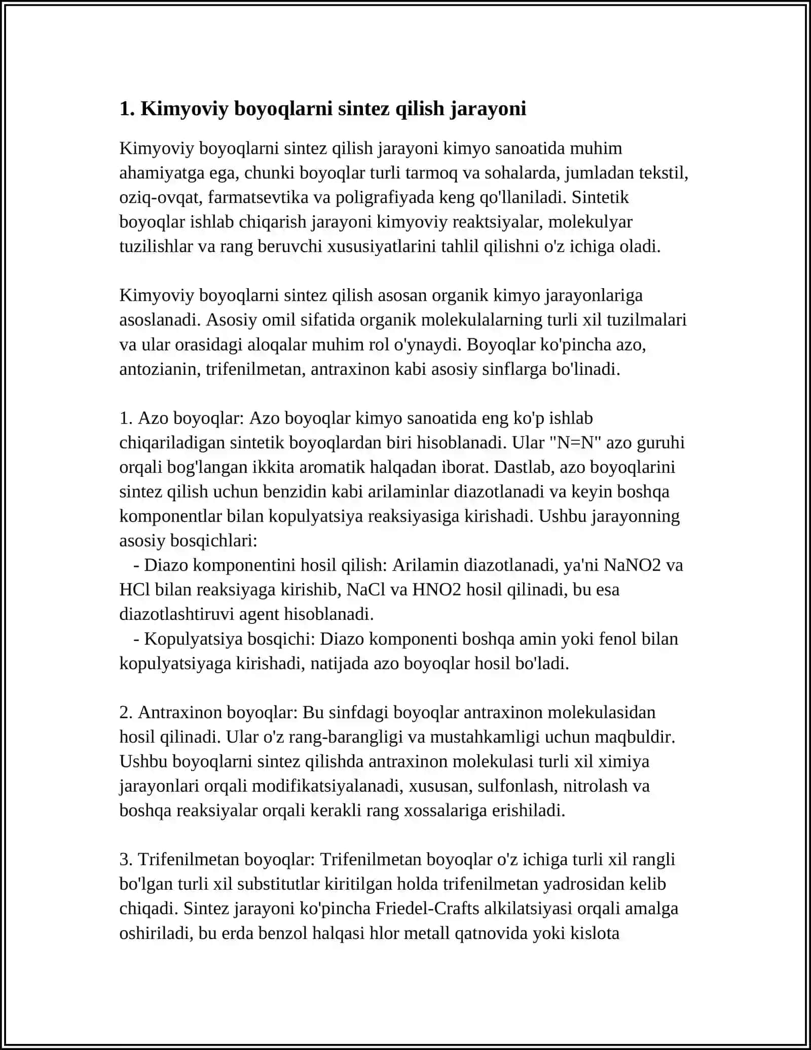 BOʻYOQLAR SINTEZINING SHAKLLANISHI 3