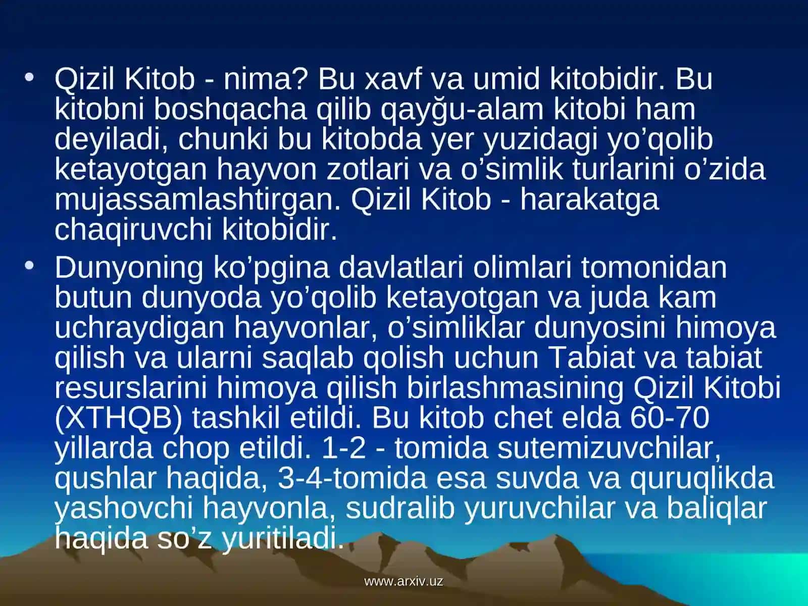 Qizil kitob va uning ahamiyati 3