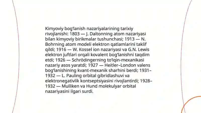 Kimyoviy bog‘lanishning xossalari 3