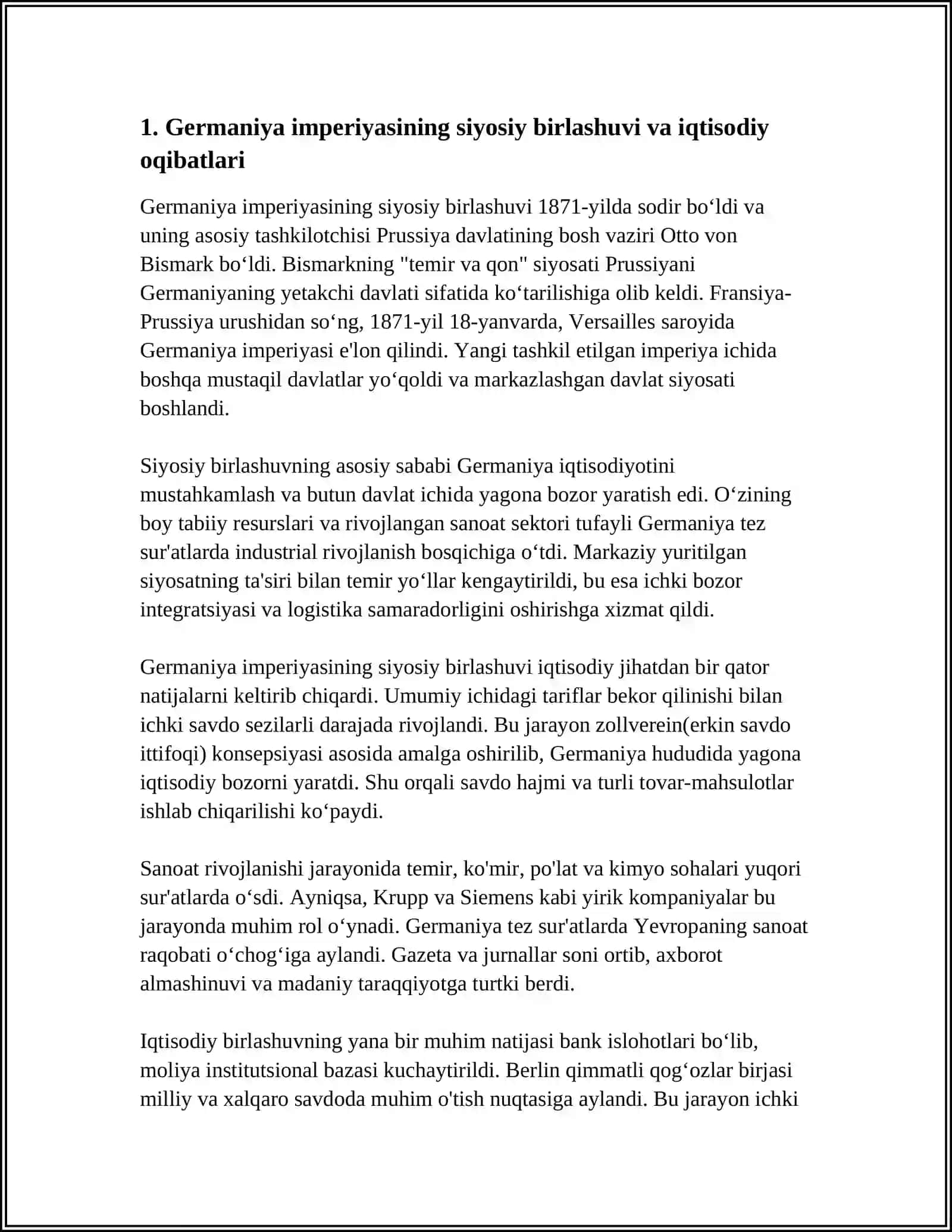 GERMANIYA IMPERYASIDAGI SIYOSIY AITISODIY JARAYONLAR 3