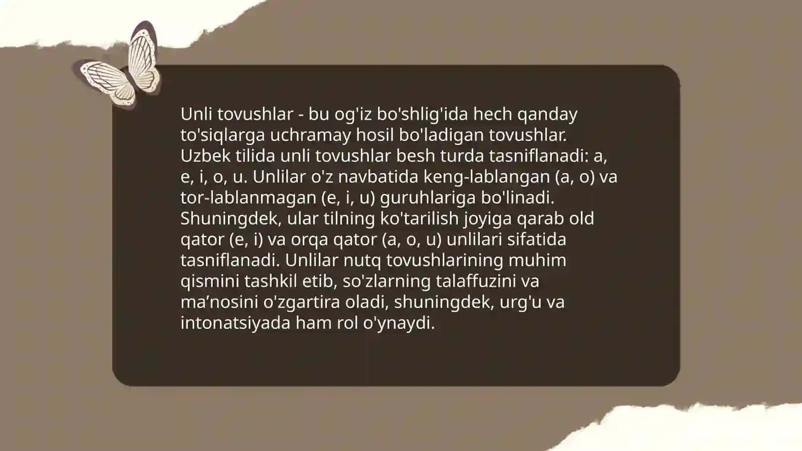 Undosh tovushlar tasnifi 3