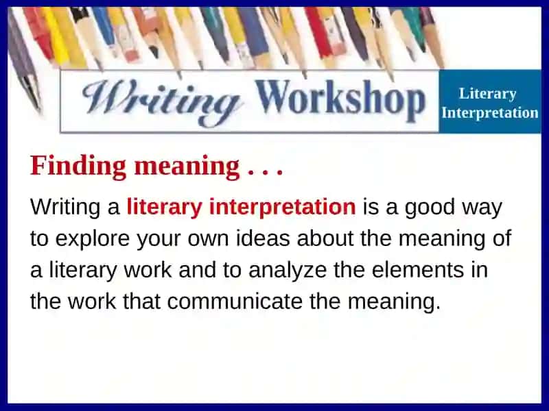 Writing a Literary Interpretation 3
