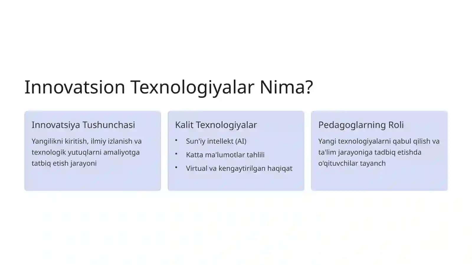 Innovatsion Texnologiyalar Nima? 3