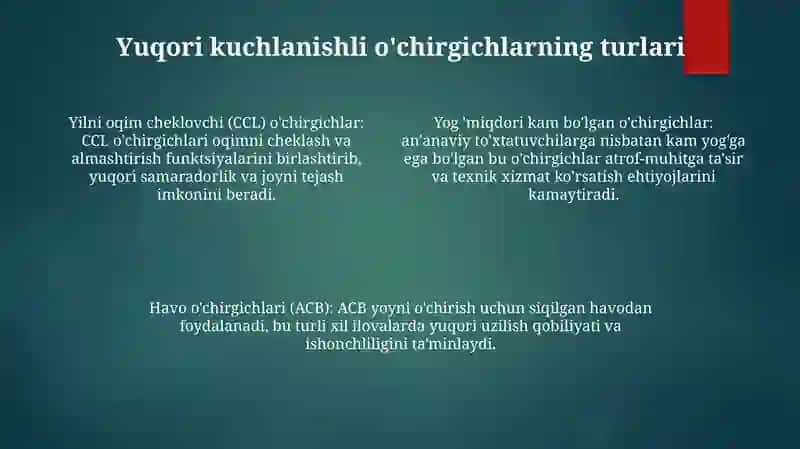 Yuqori Kuchlanishli Õchirgichlar 3