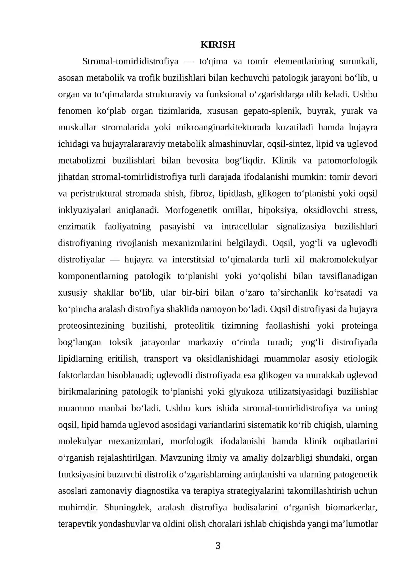 STROMAL-TOMIRLIDISTROFIYA. OQSIL, YOG'LI, UGLEVODLI DISTROFIYALAR. ARALASH DISTROFIYA TOʻLISH FORMATDA 3