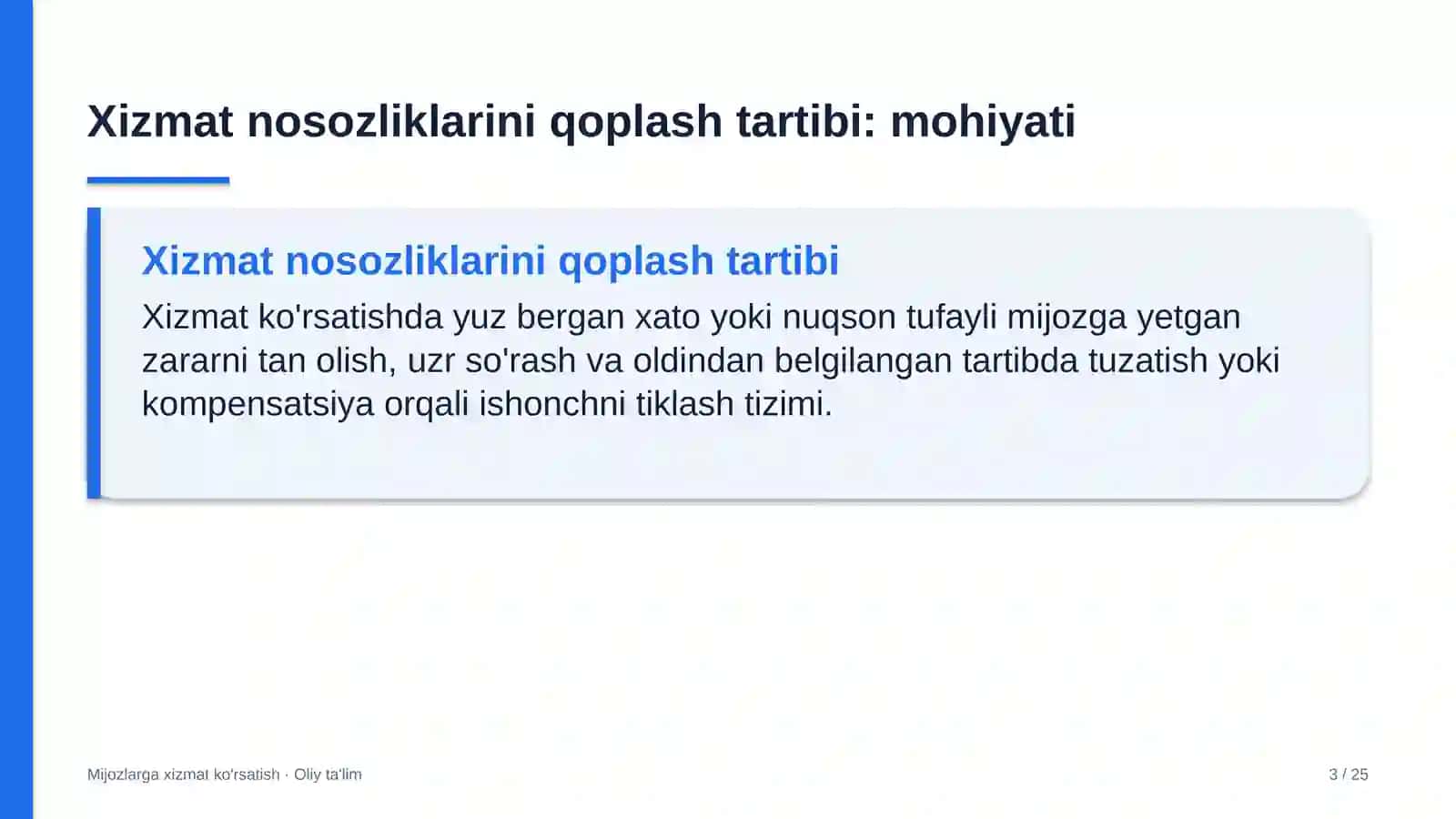 Energetika nazorati inspeksiyalarida xizmat nosozliklarini qoplash tartibini joriy etish 3