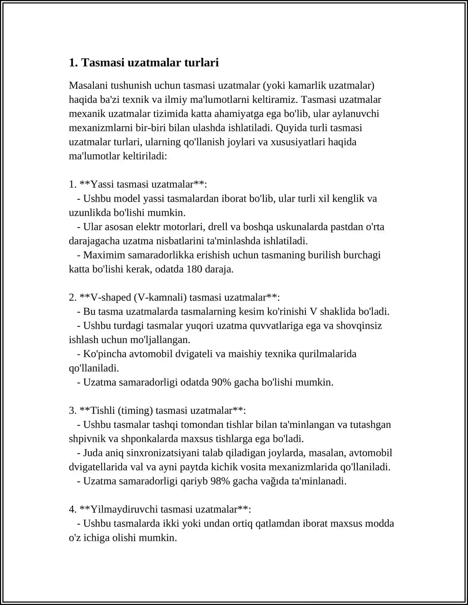 TASMASI UZATMALAR VA ULARNING TURLARI 3