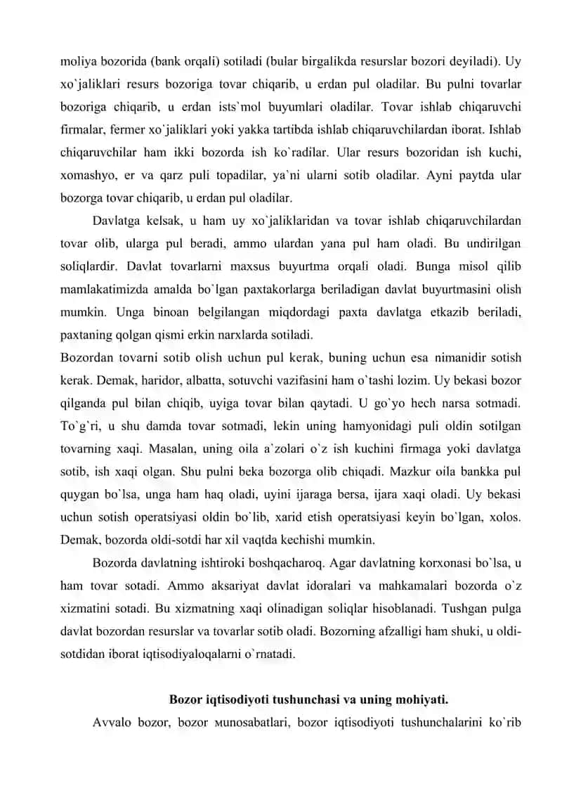 Bozor  tushunchasi ,  uning  vazifalari  va  turlari 3