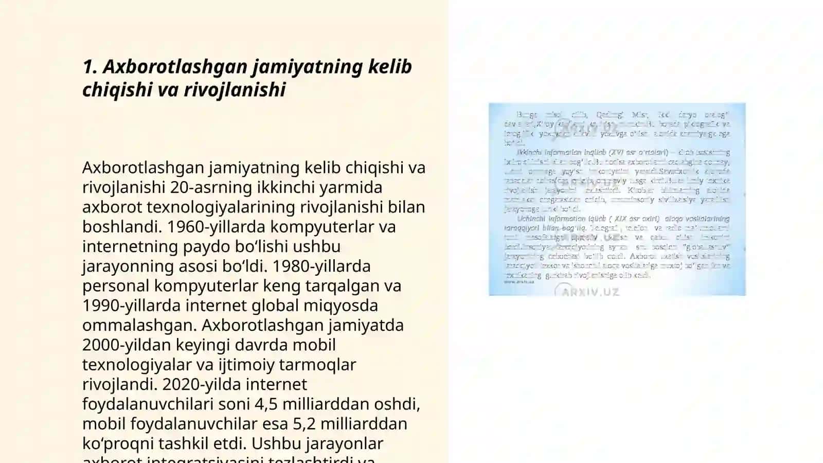 Axborotlashgan jamiyat haqida 3