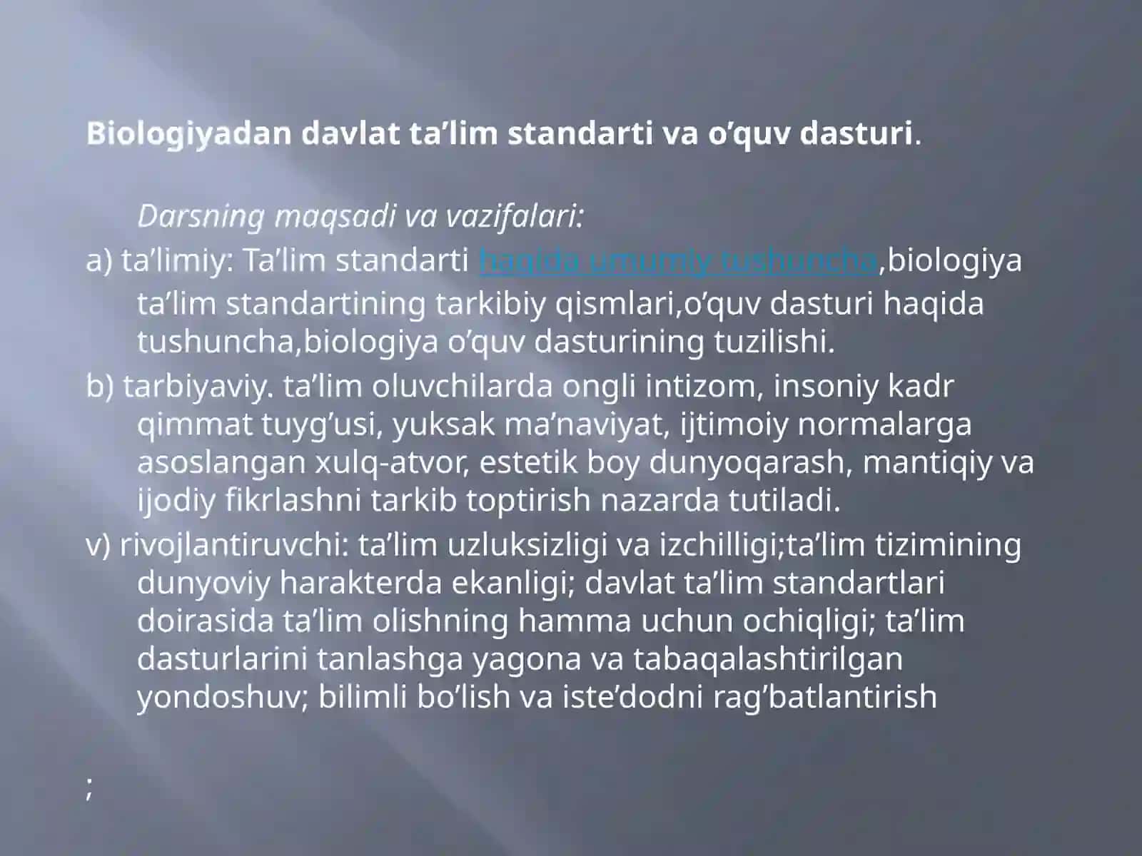 Biologiya ta`lim yo`nalishi 3