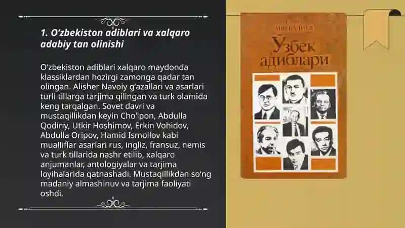 Oʻzbekiston adiblari va xalqaro adabiy tan olinishi 3