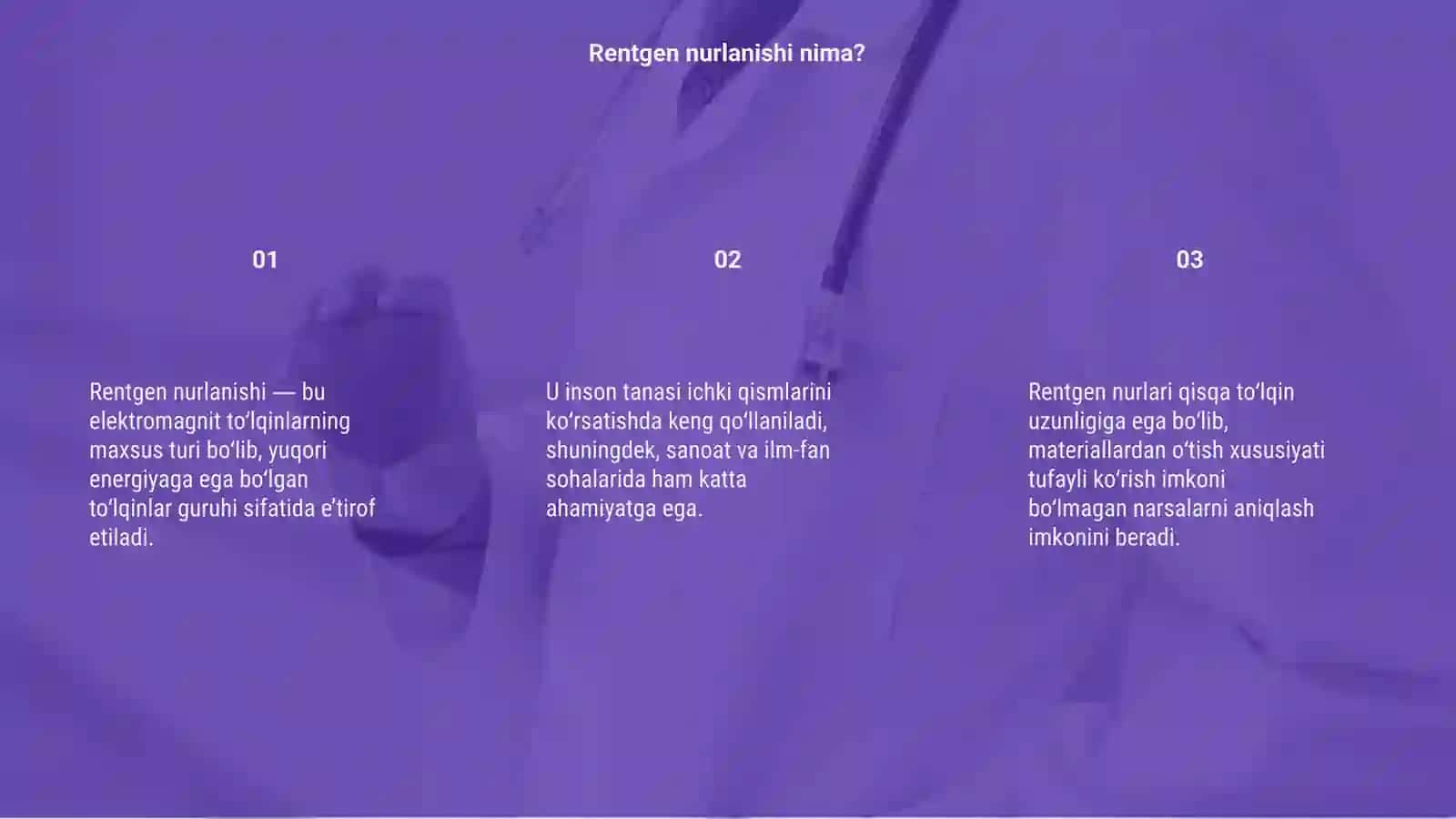 Rentgen nurlanishi 3