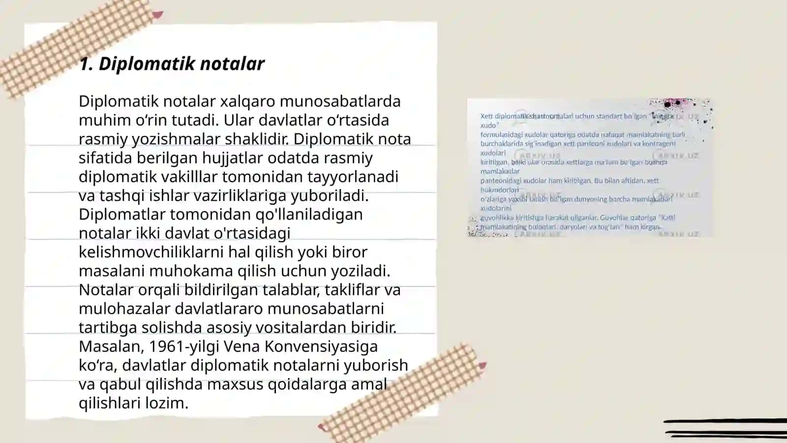 Diplomatik va tijorat yozishmalari 3