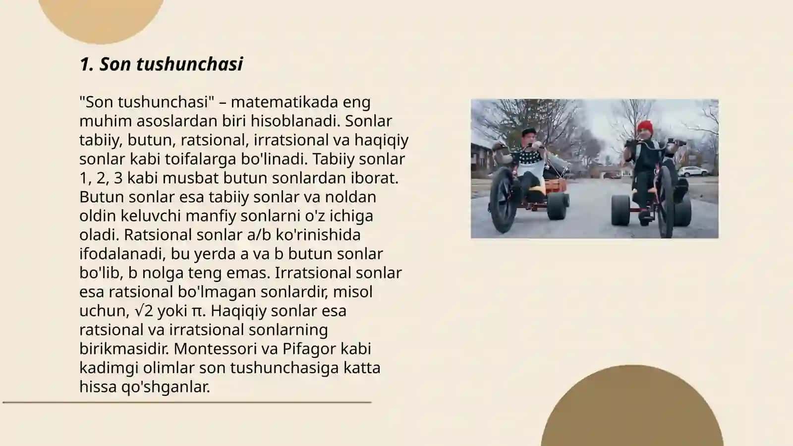 Ilk son tushunchalari va son hissi 3