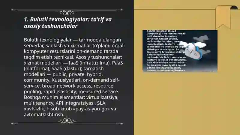 Bulutli texnalogiyalar va ularning turlari 3