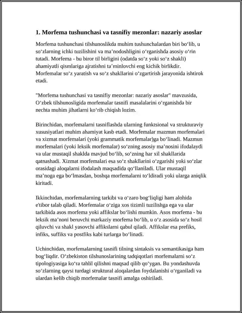 O'ZBEK TILSHUNOSLIGIDA MORFEMALAR TASNIFI MASALASI 3