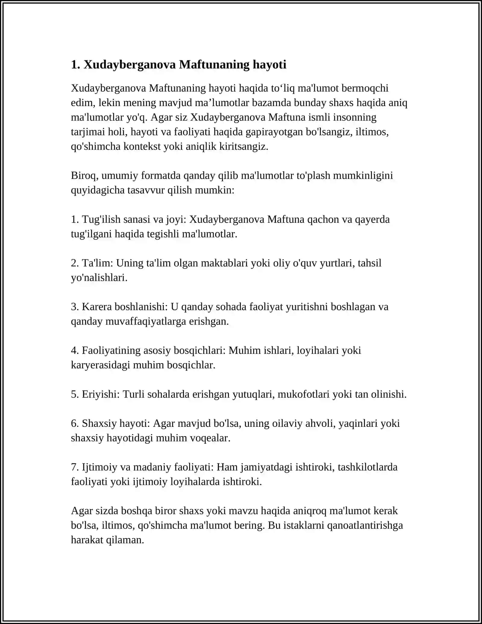 XUDAYBERGANOVA MAFTUNA 3