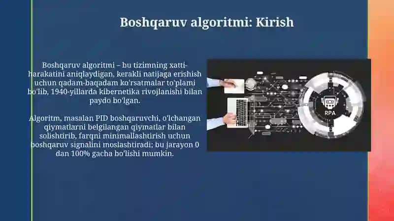 Boshqaruv algoritmi 3