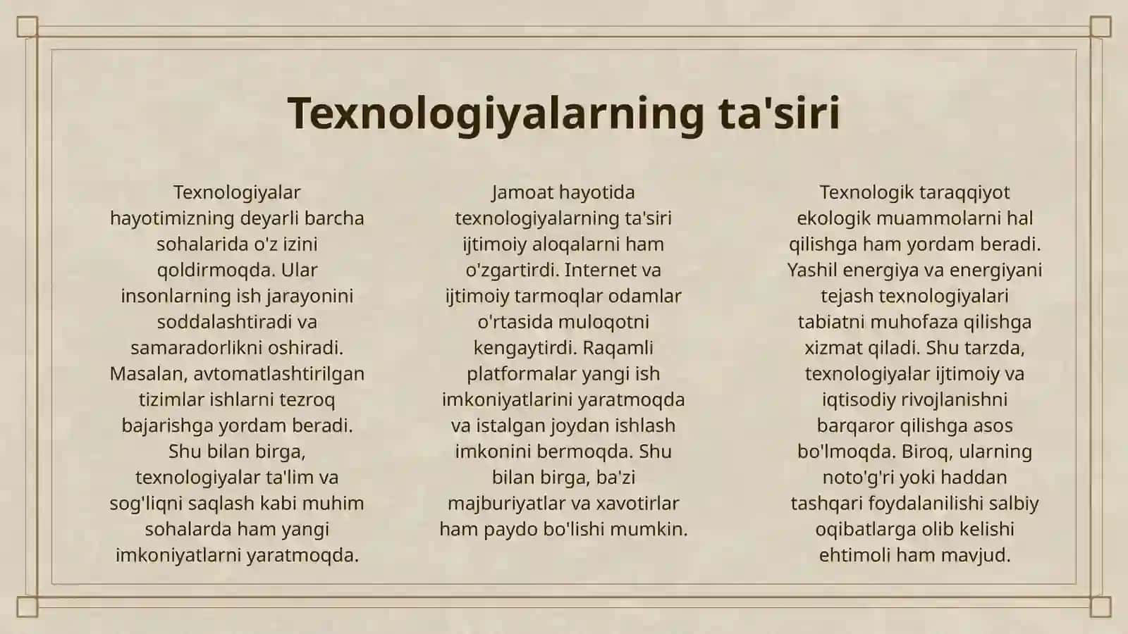 TEXNOLOGIYA 3