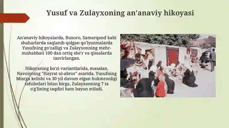 Yusuf va Zulayho dostoni 3