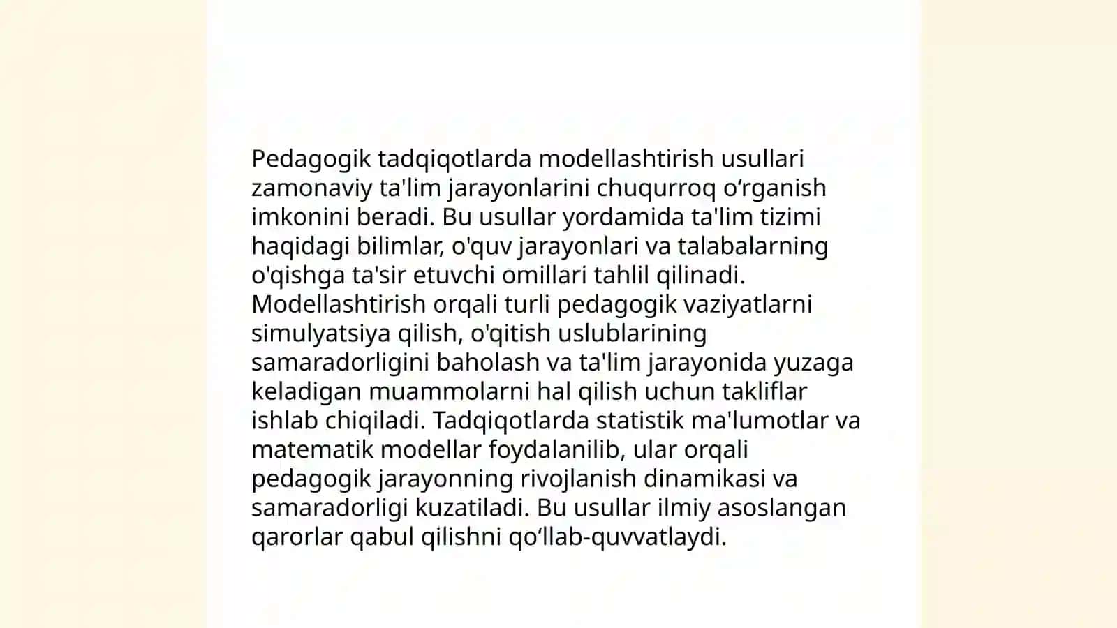 Pedagogik tadqiqotlarni modellashtirish 3