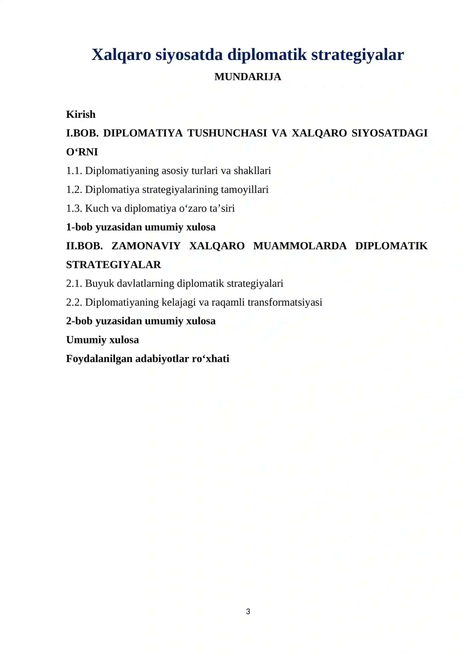 Xalqaro siyosatda diplomatik strategiyalar 3