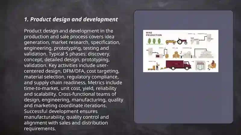Process of production and sale goods 3