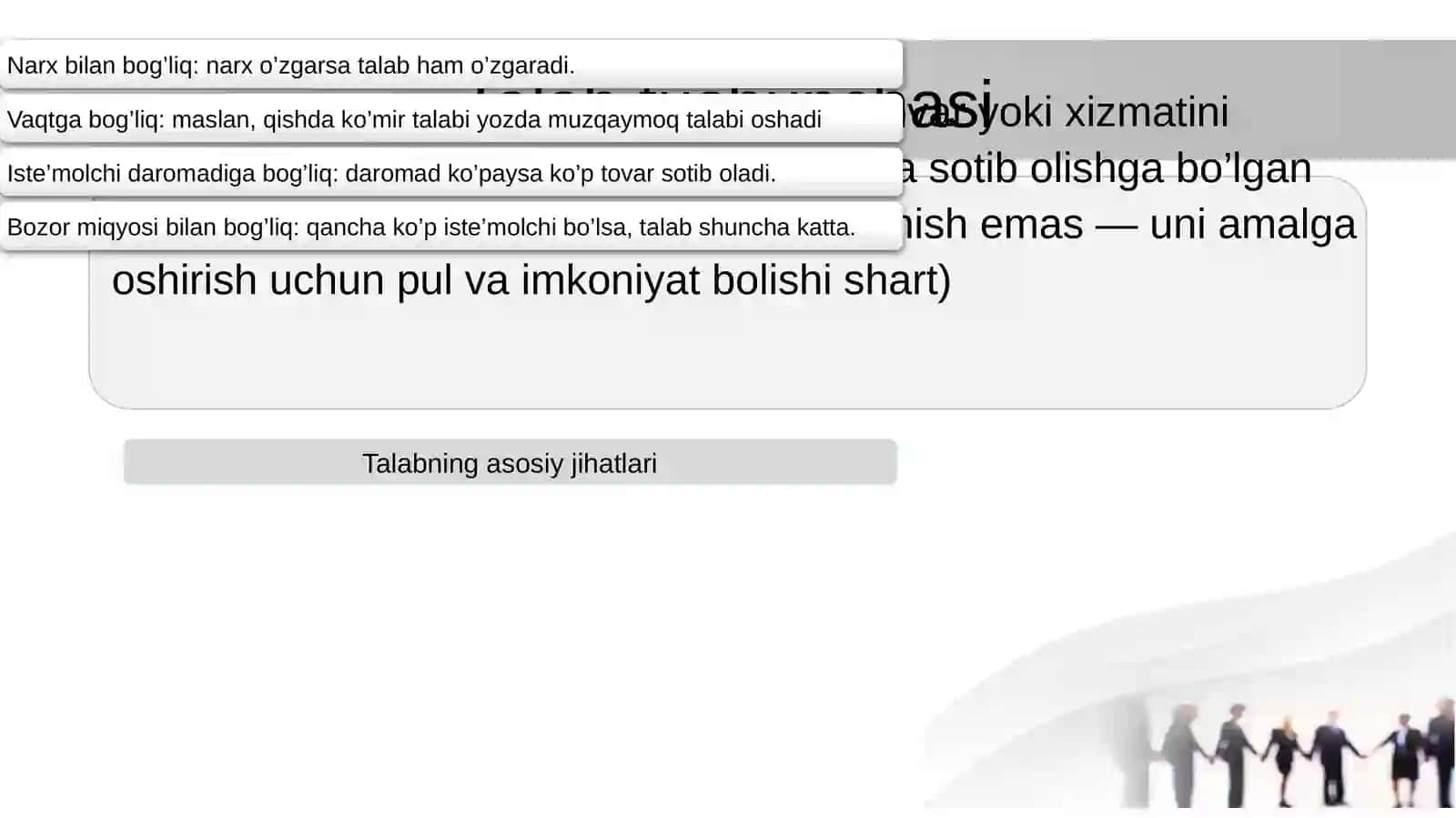 Talabning iqtisodiy ahamiyati 3