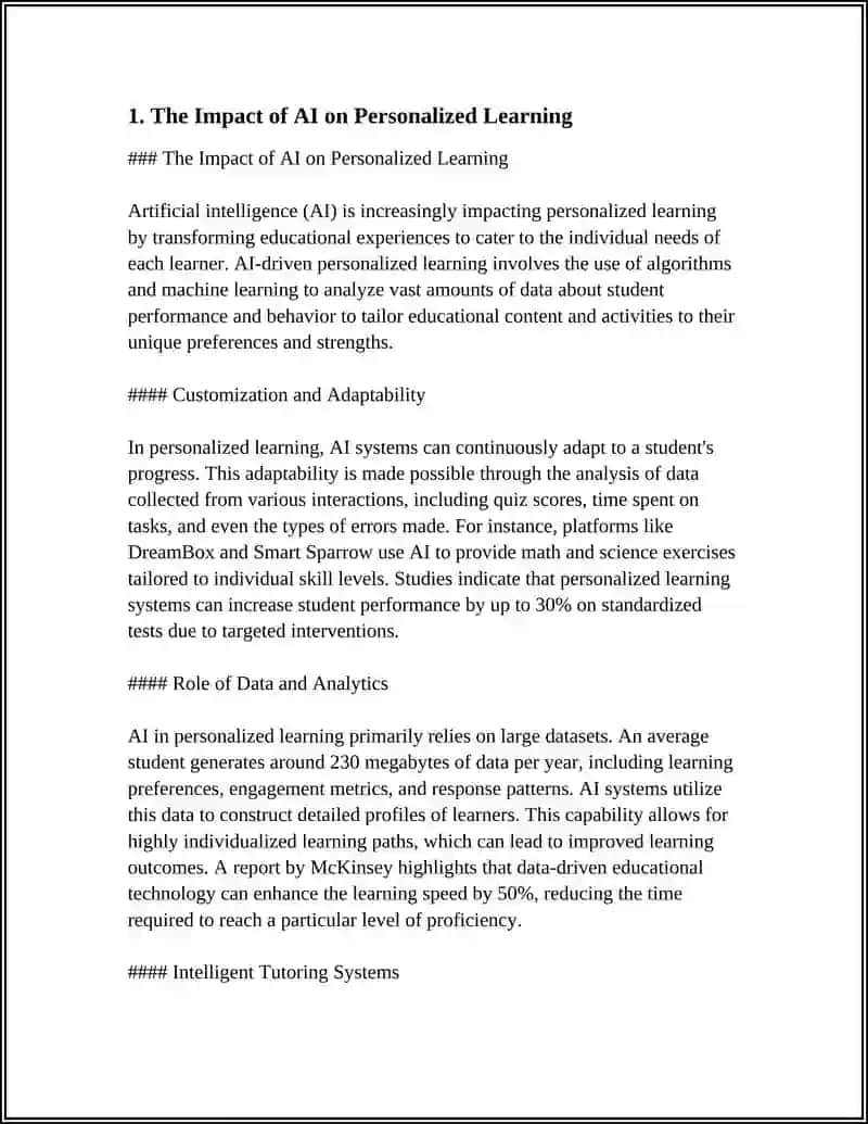 Role of AI in Personalized Learning 3