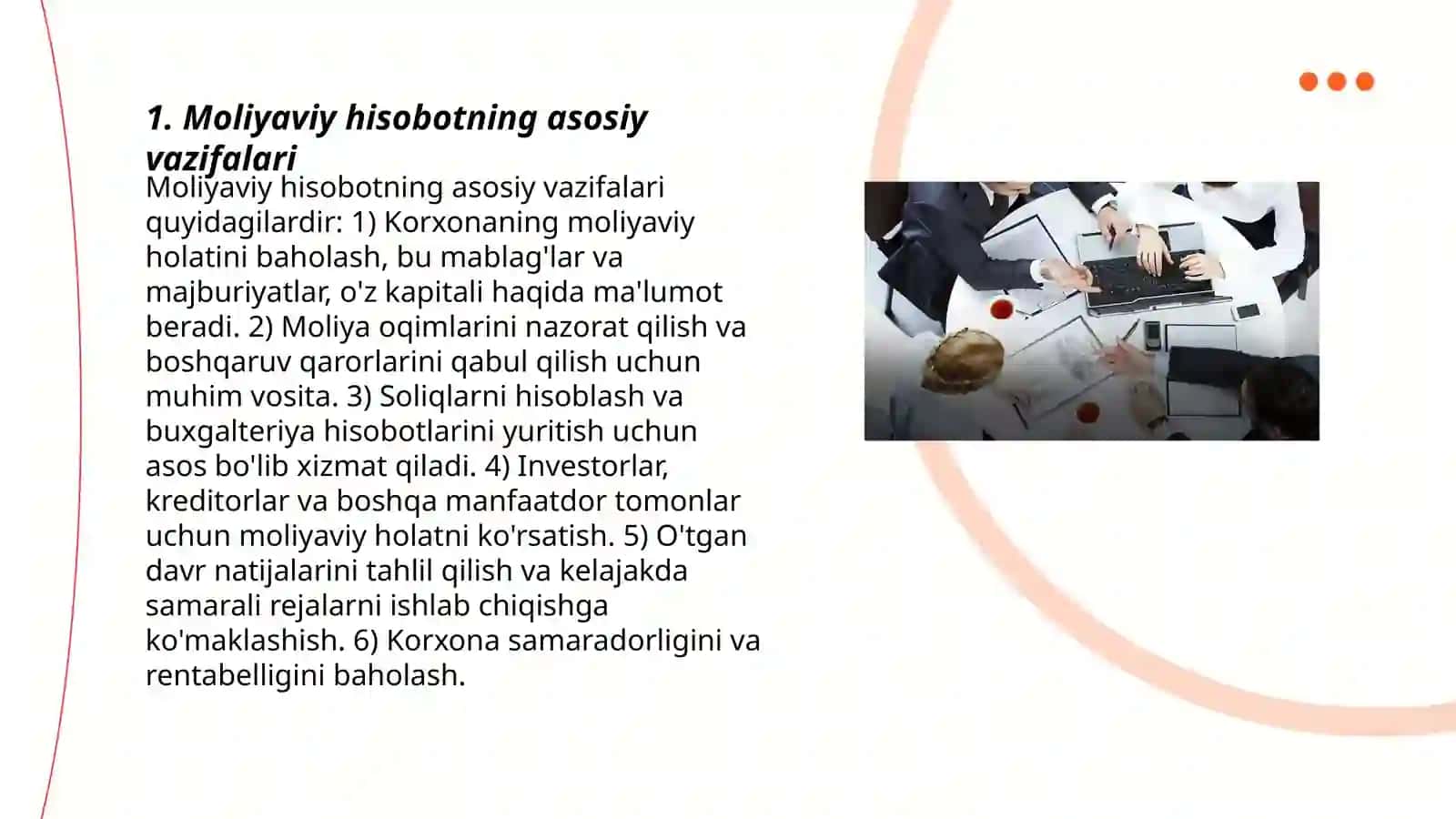 Moliyaviy hisobotning asosiy vazifalari 3