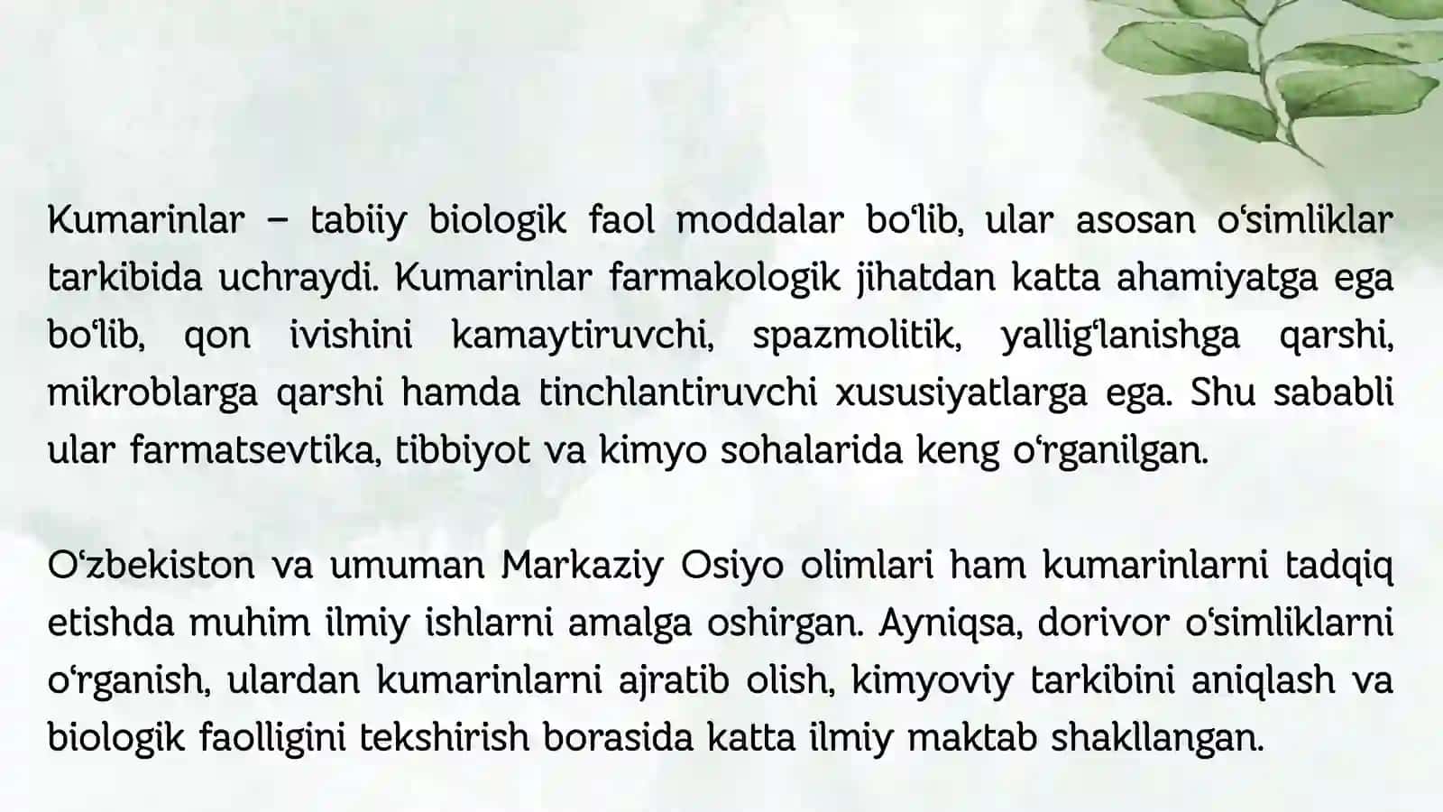 Kumarinlar BIOSINTEZI 3
