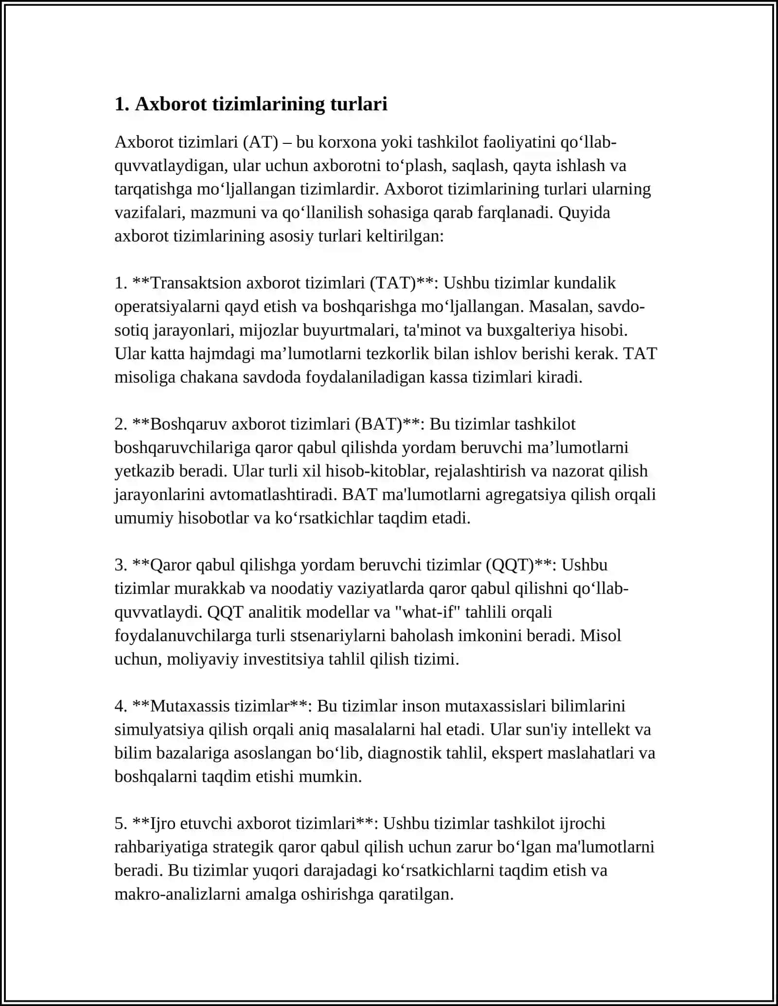 AXBOROT TIZIMLARI 3
