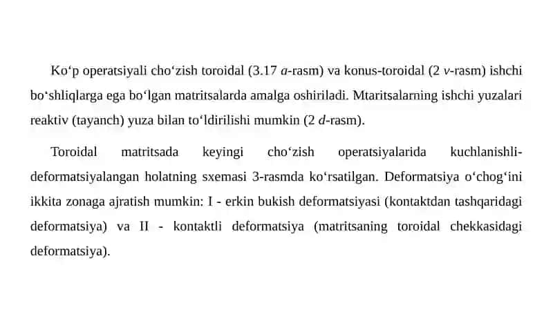 Listli materiallarni cho‘zishda tayyorlanmaning shaklini o‘zgartirish 3