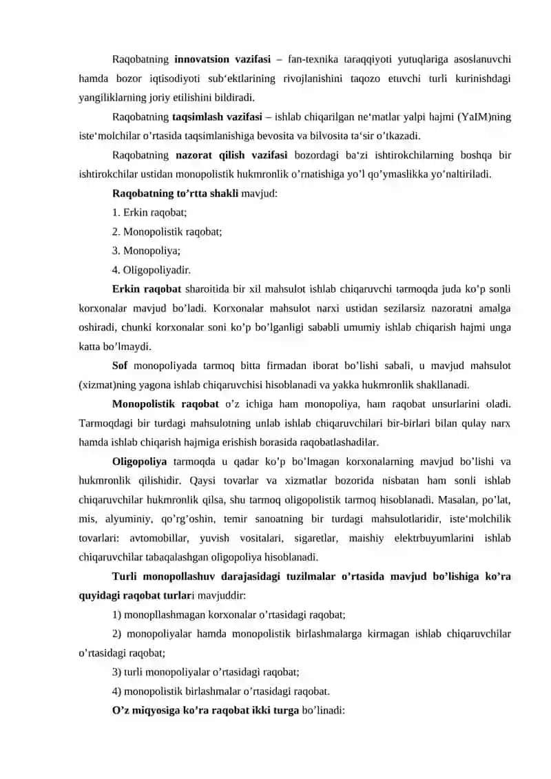 Raqobatning shakllari va usullari 3