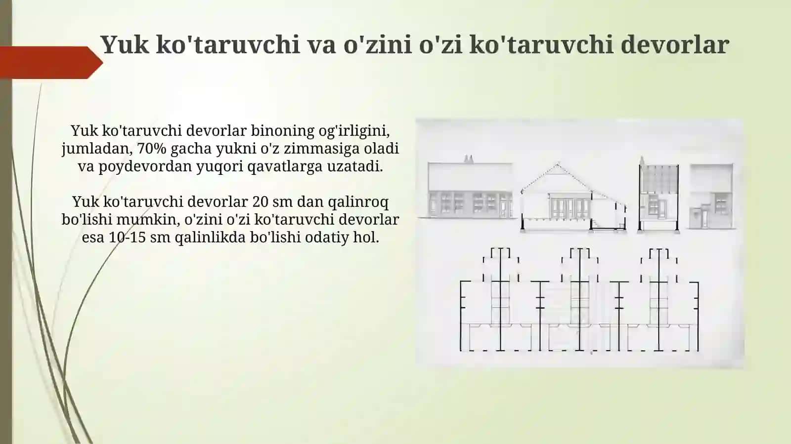 Jamoat binolarining poydevor va devorlari 3