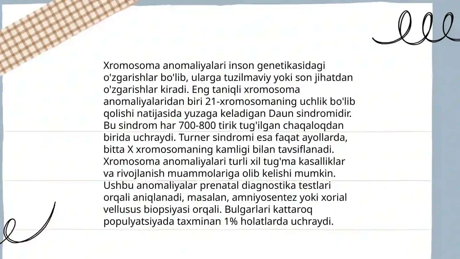 Xramasoma kasaliklar 3