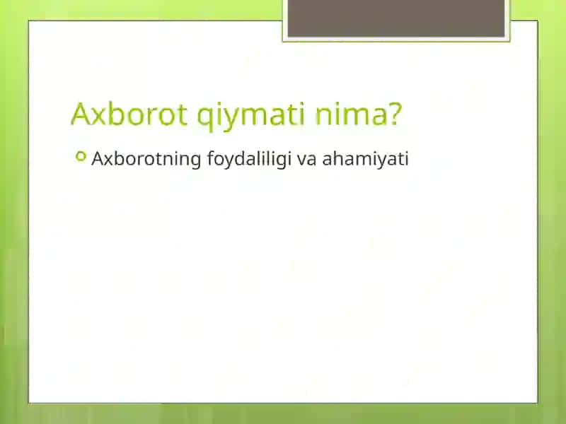Axborotning qiymatini hisoblash 3