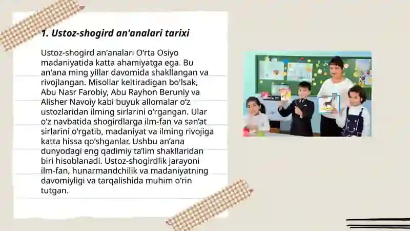 Ustoz-shogird an'analari tarixi 3