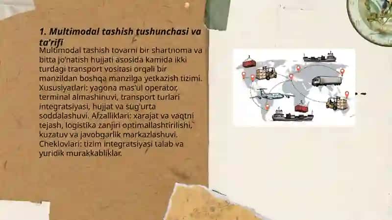 Multimodal tashishlar mavzusida presentation 3