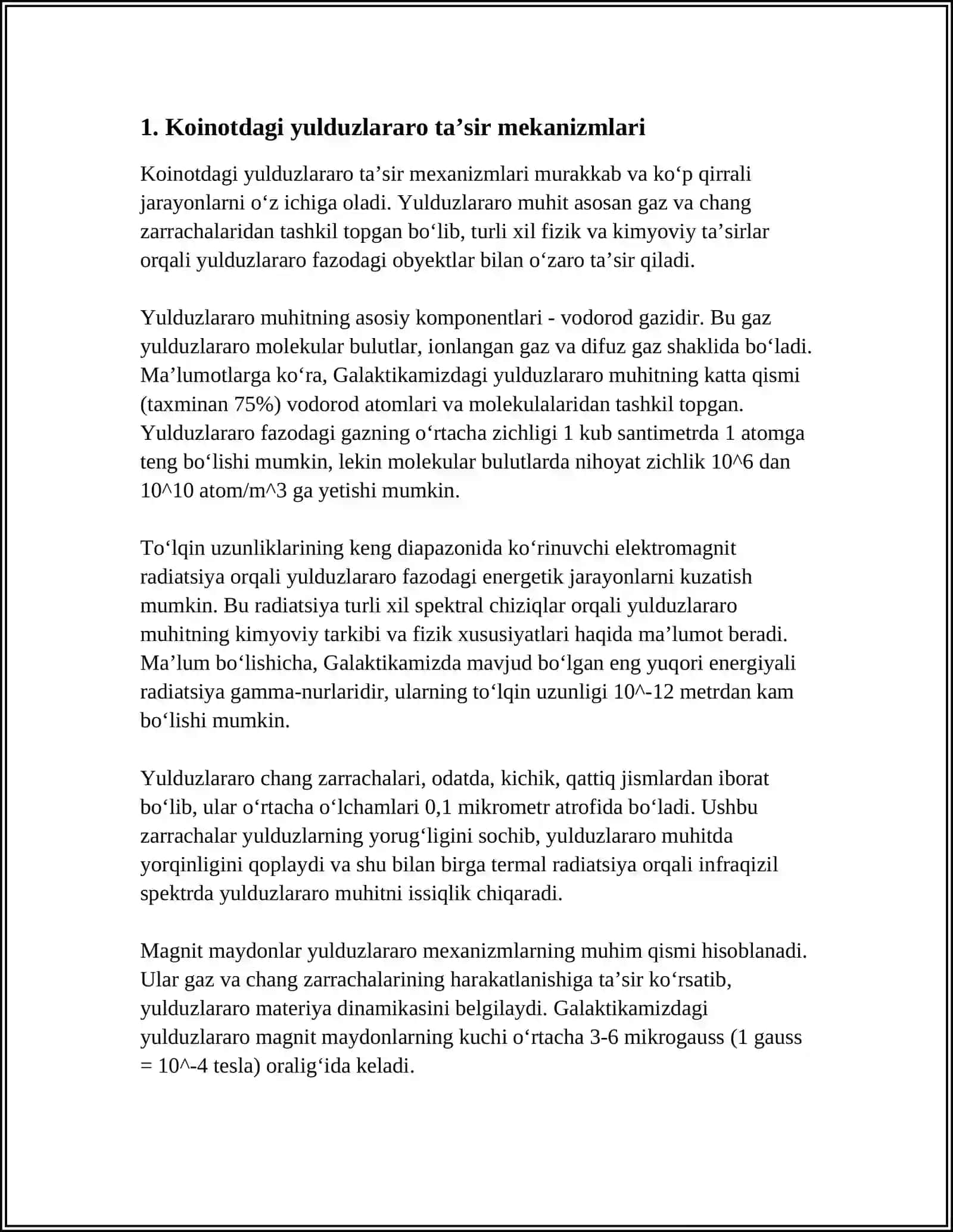 TULDUZLAR ARO KOSMIK TA’SIR 3